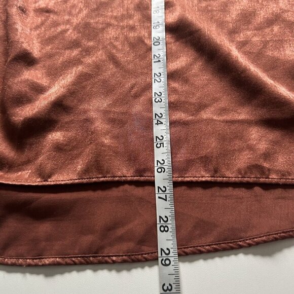 Free People Hattie Silky Tunic Women's Sexy Brown Dress New OB1358877 Medium - Picture 8 of 12